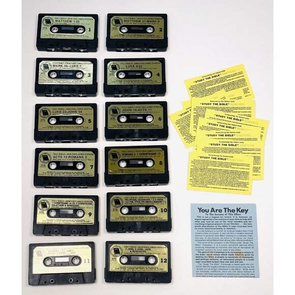 The Complete Recorded New Testament New KJV Bible 12-Cassette Box Set TESTED EUC - Picture 2 of 3